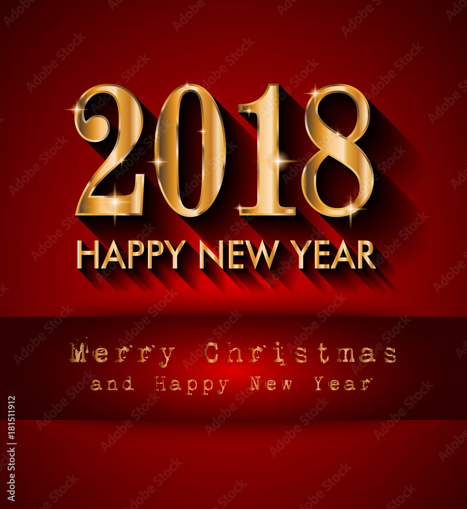 2018 Happy New Year Background for your Seasonal Flyers and Greetings Card 2018 Happy New Year Background for your Seasonal Flyers and Greetings Card