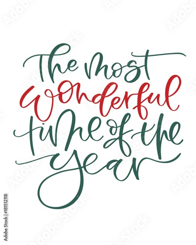 The most wonderful time of the year calligraphy graphic 