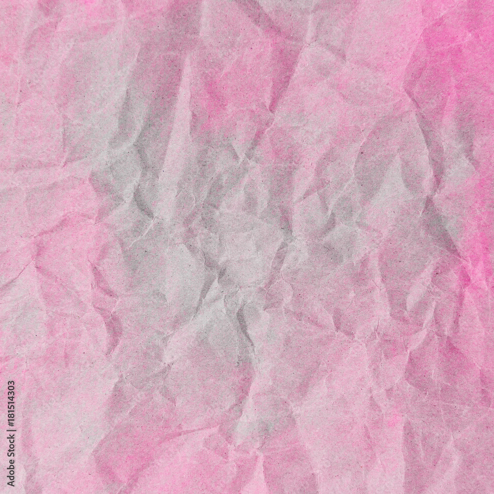 Fototapeta premium Texture of pink crumpled paper