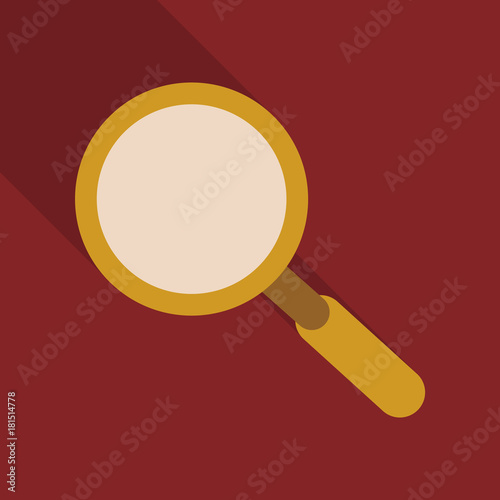 Magnifying glass icon, vector magnifier or loupe sign.