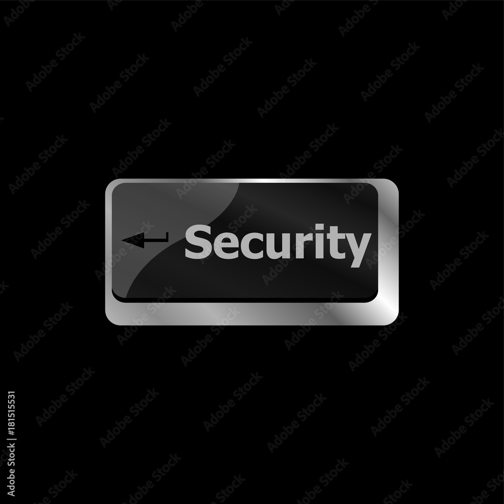 security button on the keyboard key, business concept security button on the keyboard key, business concept