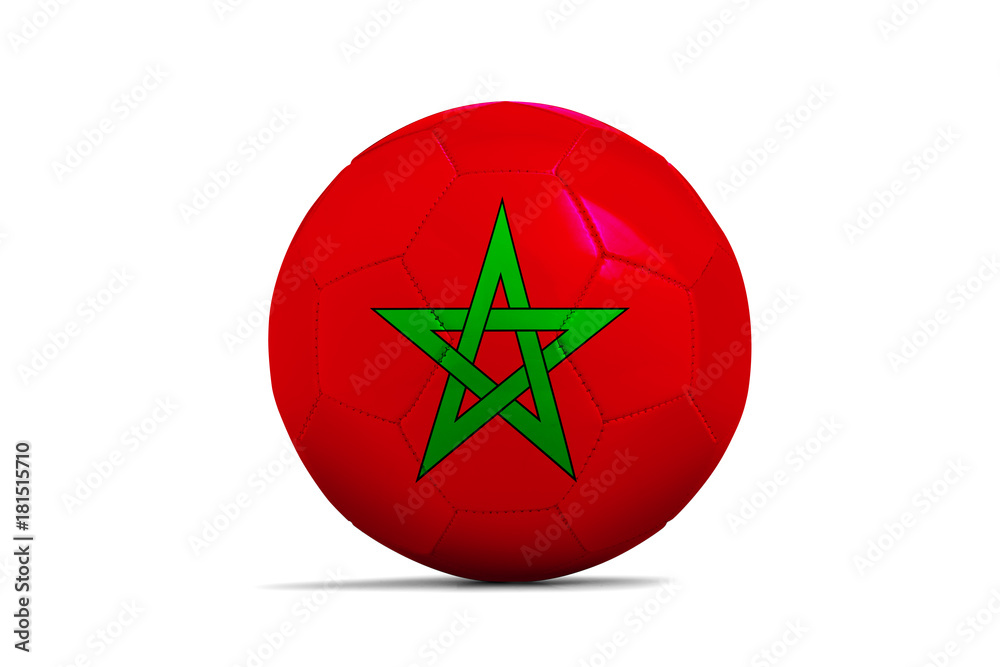Soccer ball with team flag, Russia 2018. Morocco Soccer ball with team flag, Russia 2018. Morocco