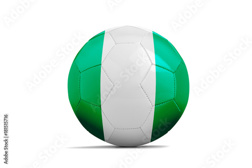 Soccer ball with team flag  Russia 2018. Nigeria