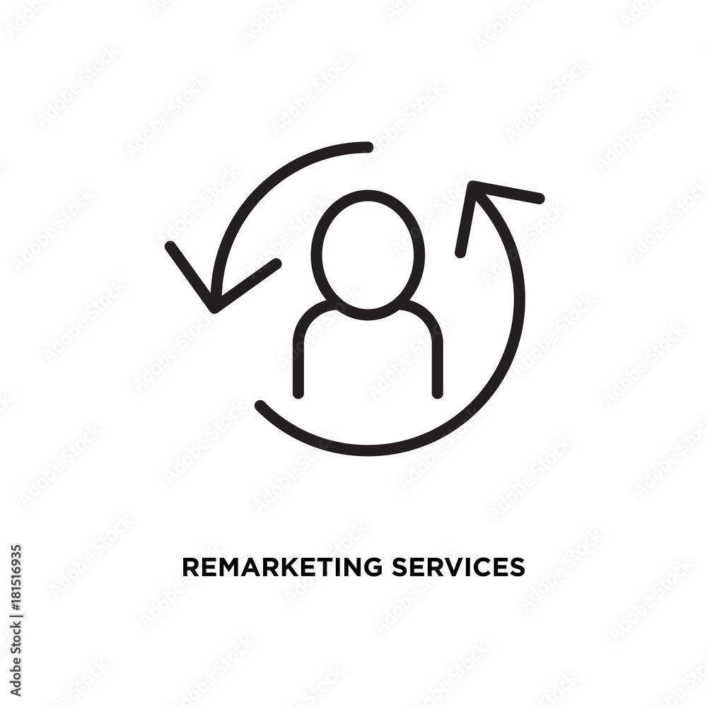Remarketing services vector icon