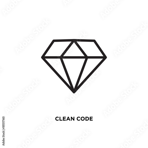 Clean code vector icon