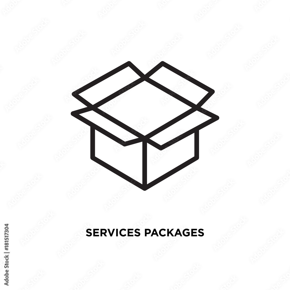 Services packages vector icon Services packages vector icon