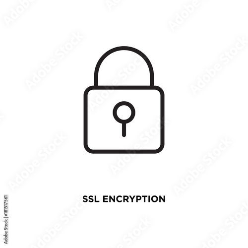 SSL encryption vector icon