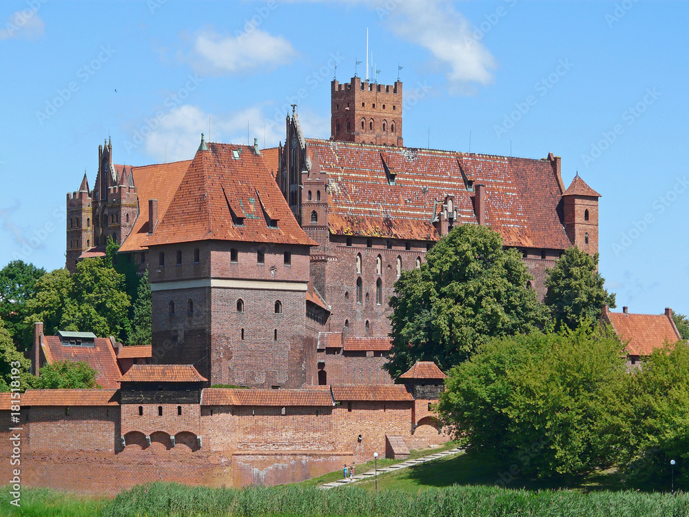 The Marienburg castle in Malbork in Poland, the world largest brick castle