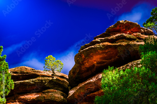 A Rocky Cliff in the Albarracin Mountains, Spain