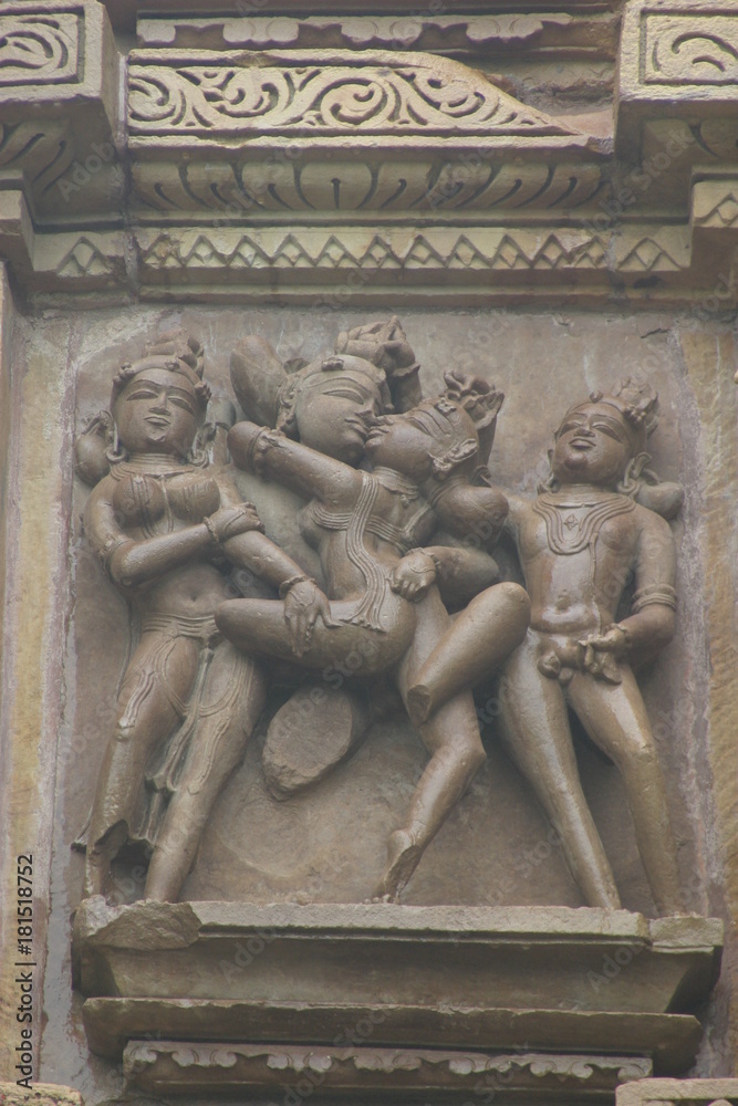 Templos del Kamasutra en Khajuraho, India 