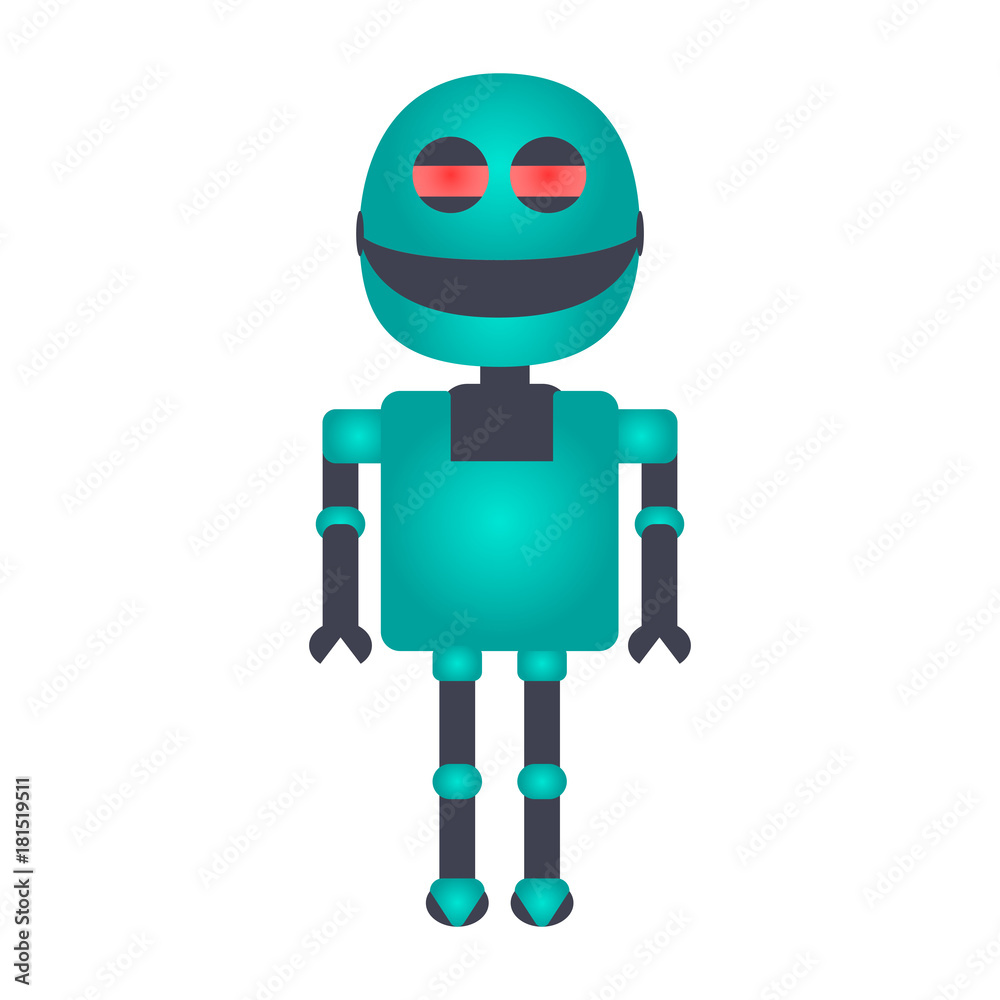 Isolated cute robot Isolated cute robot