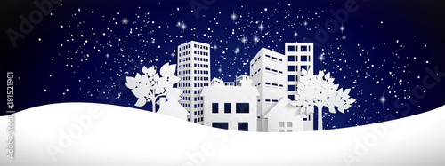 Snowy Paper town banner