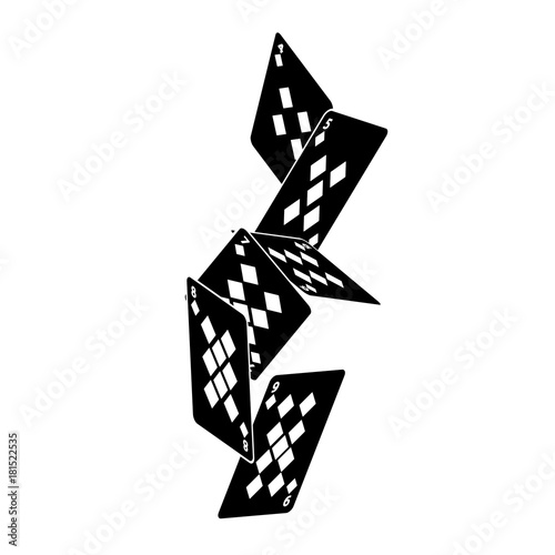 falling poker cards diamond casino