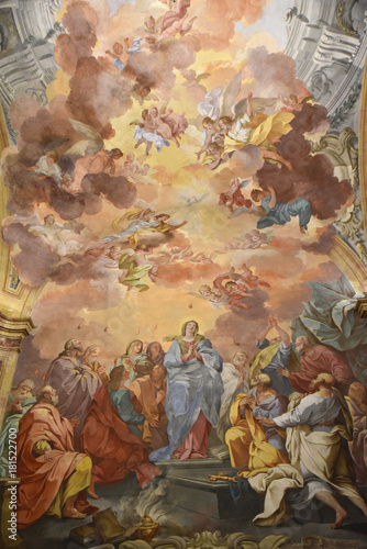 Fresque de l'église baroque de Pistoia en Toscane, Italie