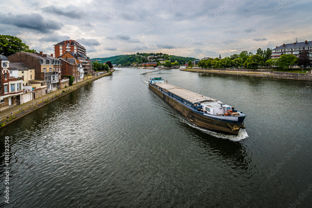 Fototapeta premium River Meuse through Namur, Belgium