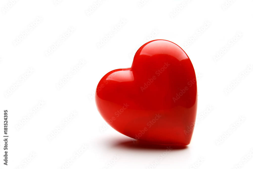 A red heart isolated on white background