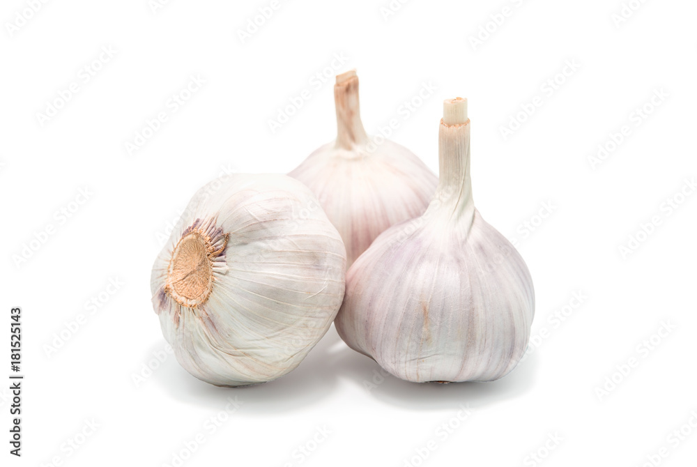 Fresh garlic isolated on white background Fresh garlic isolated on white background