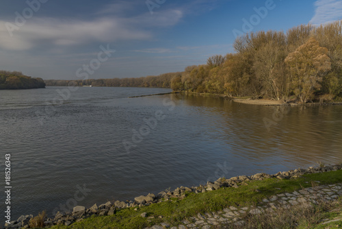 Canvas Print Confluence of Dunaj and Morava rivers