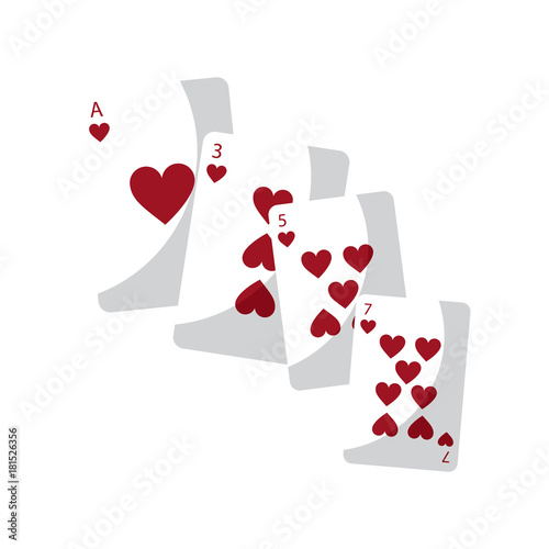 hearts suit french playing cards icon image