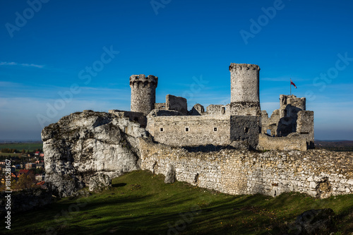 Ruins of medieval castle Ogrodzieniec in Podzamcze, Silesia, Poland