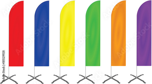 Colorful flags. vector illustration
