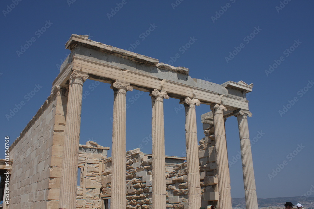Photo of iconic Erechtheion with famous Caryatids, Acropolis hill, Athens historic center, Attica, Greece Photo of iconic Erechtheion with famous Caryatids, Acropolis hill, Athens historic center, Attica, Greece