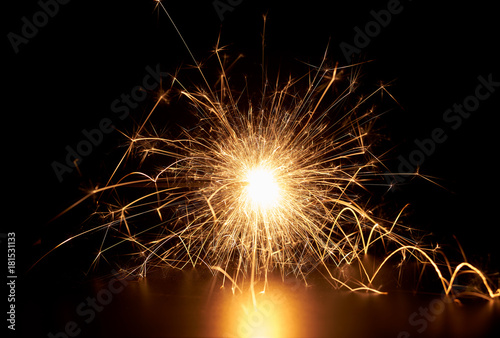 Close up of burning sparkler