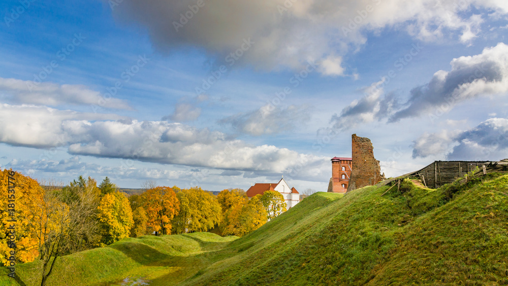 The ruins of the castle in Novogrudok, Belarus