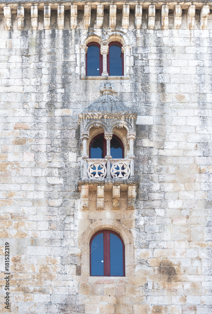 Fototapeta premium Facade of Belem Tower or Tower of St Vincent in Lisbon.