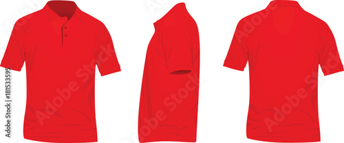 Red polo t shirt. vector illustration