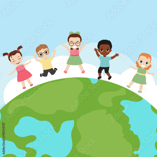 Collection of happy children