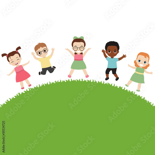 Collection of happy children