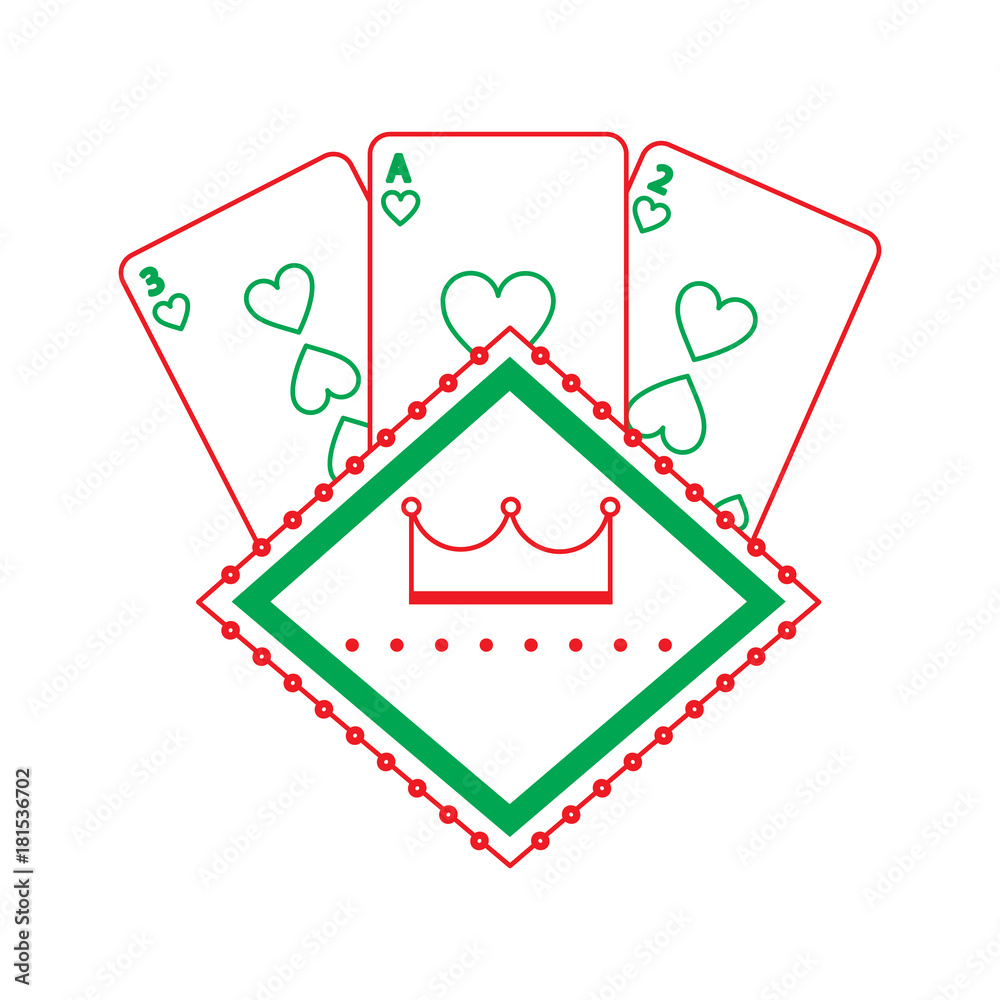 casino poker board light cards gamble symbol vector illustration
