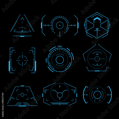 Futuristic crosshair set
