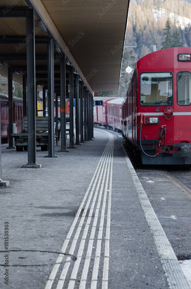 Railway station at Sankt Moritz, Switzerland