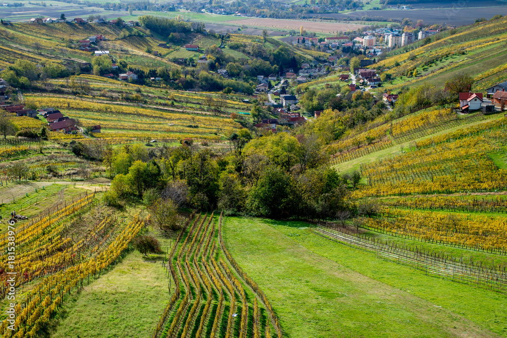 Aerial view of Lendava valley in Slovenia