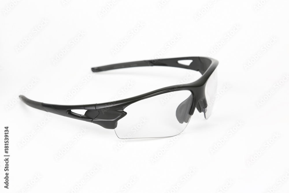 transparent Cycling sunglasses on white background. transparent Cycling sunglasses on white background.