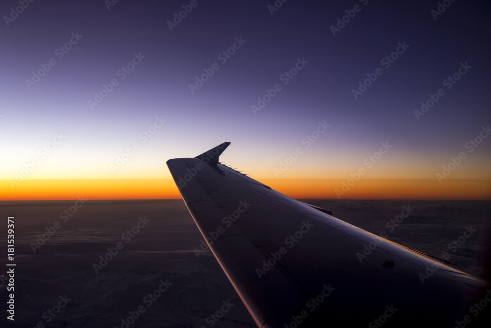 Sunset from airplane Sunset from airplane
