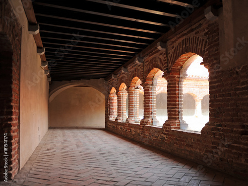 Claustro del Monasterio de Tentudía en Calera de León, provincia de Badajoz, España photo