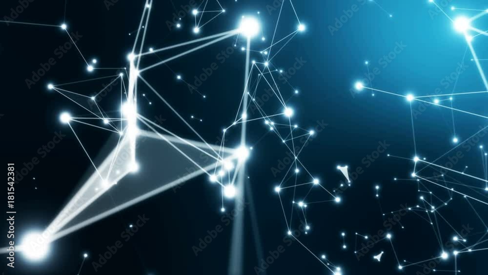 Modern technological rotary background with connections and nodes