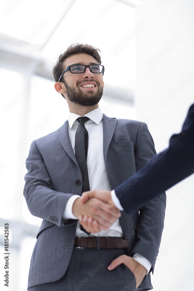 Bussines hand shaking will show succesful cooperation. Bussines hand shaking will show succesful cooperation.