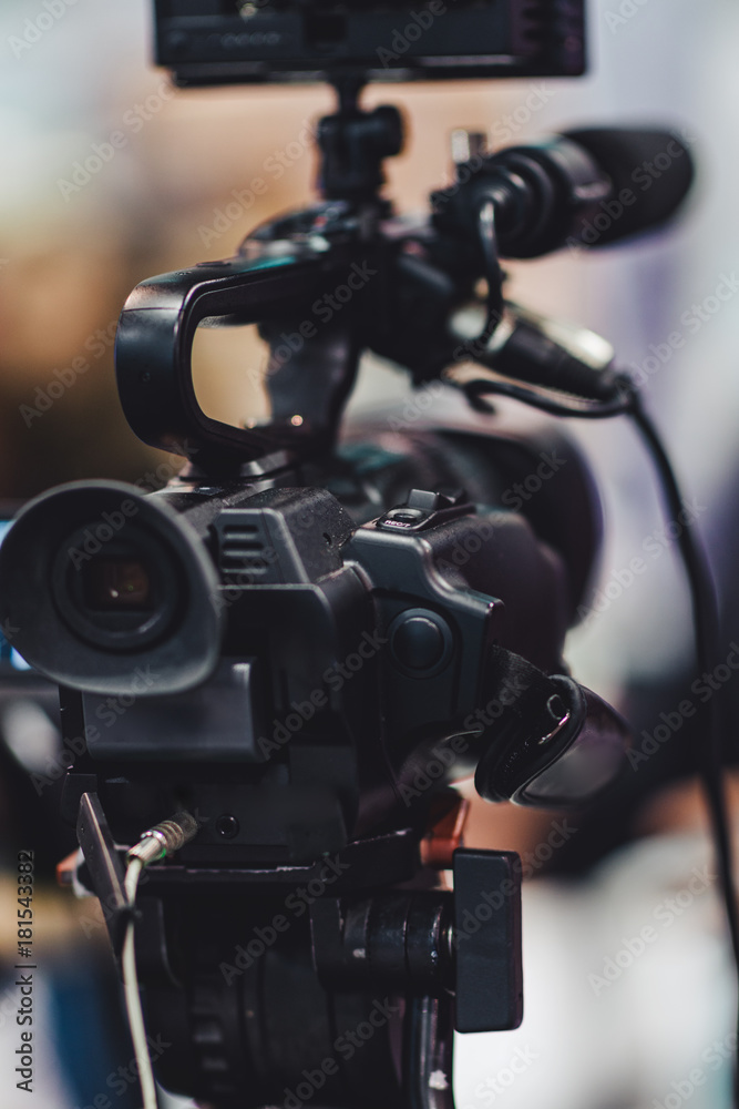 Camera at a media conference Camera at a media conference
