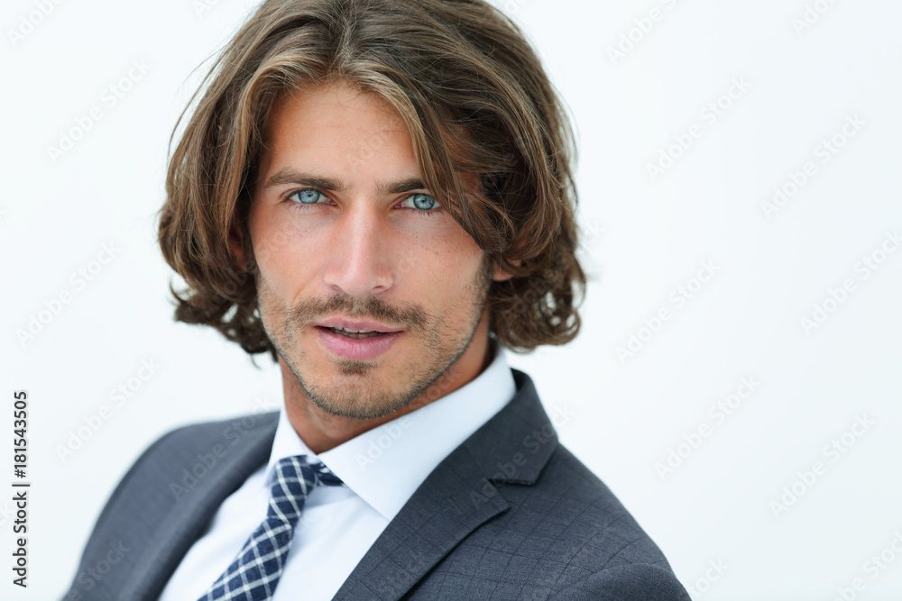 Close up portrait of an attractive young man in business suit Close up portrait of an attractive young man in business suit