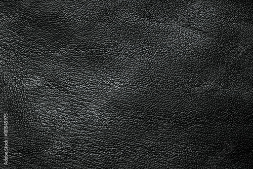 Black leather closeup macro pattern background.