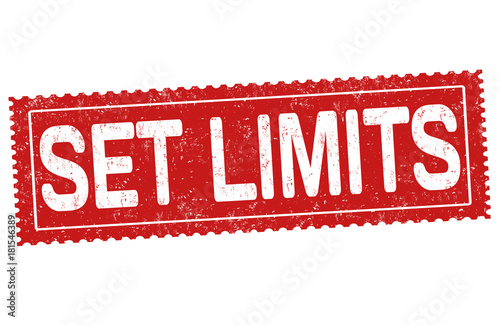 Set limits grunge rubber stamp