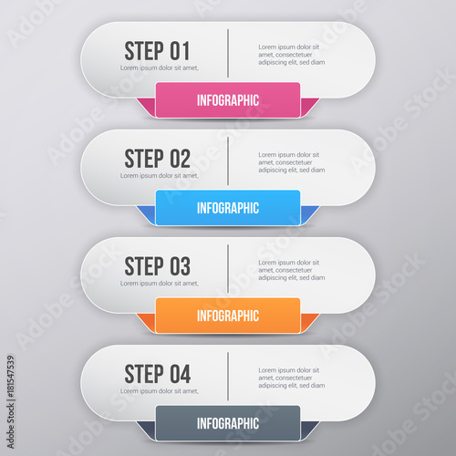 Multicolor Business Infographic Design Template. For Assets and Creative Works.