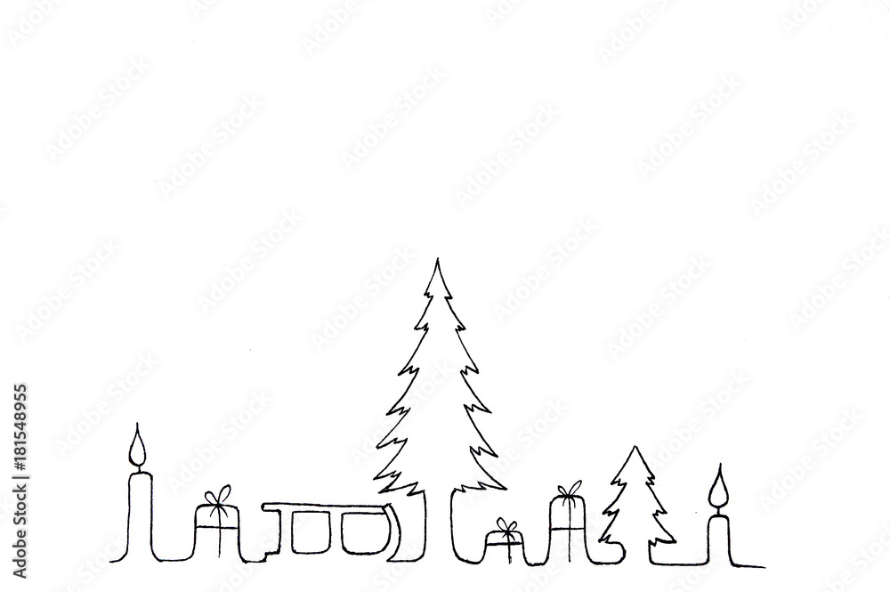 Weihnachten, Silhouette Weihnachten, Silhouette