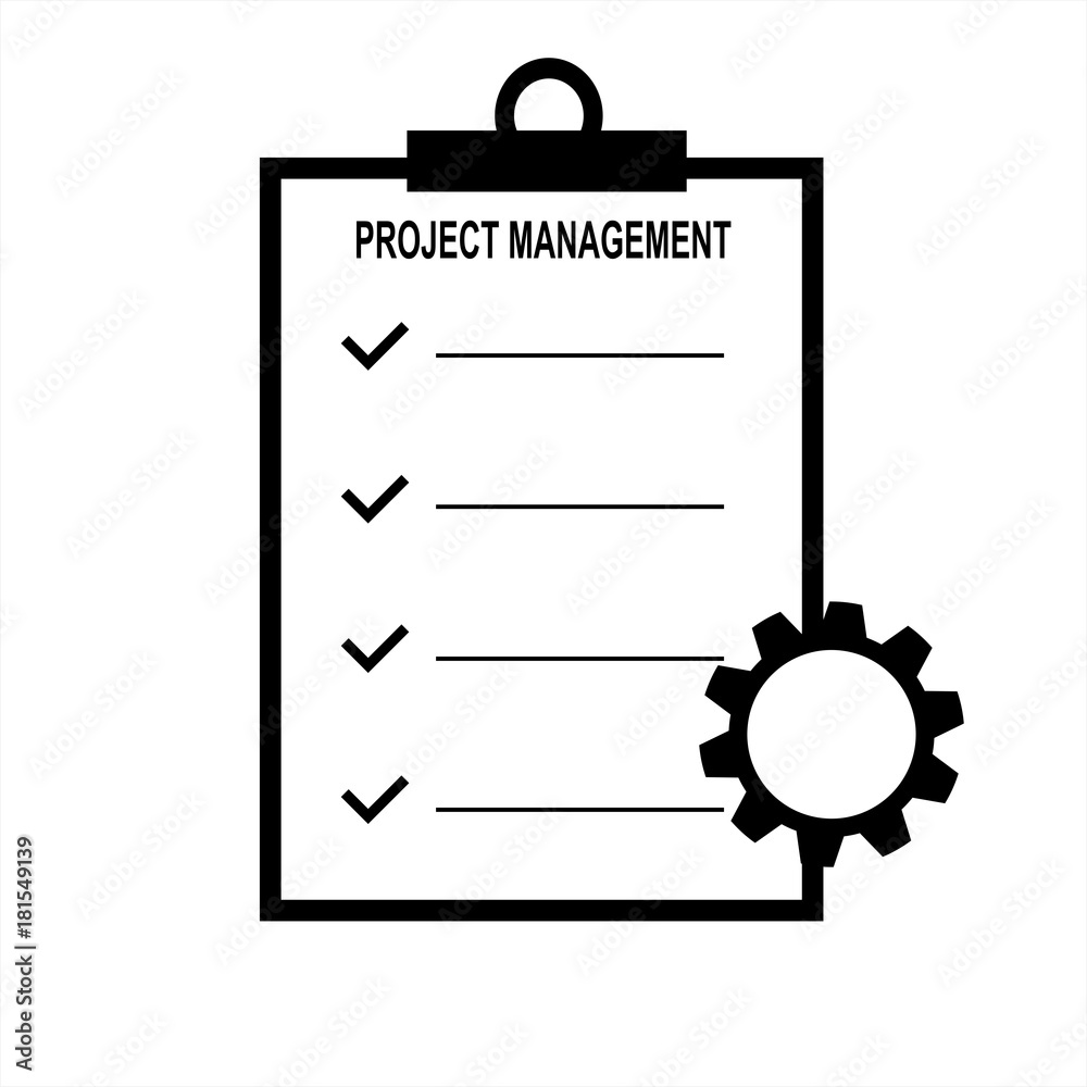 Project Management Vector flat Icon. Business concept symbols Project Management Vector flat Icon. Business concept symbols