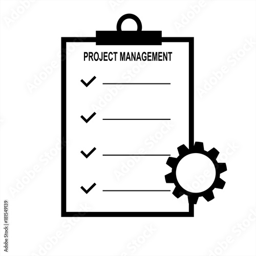 Project Management Vector flat Icon. Business concept symbols