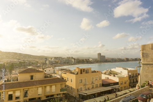 Peñiscola, Spain, August 19, 2017: general view of peniscola in Spain